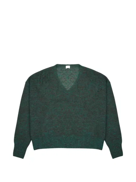 Pulover Ct Plage tricotate cu decolteu în V verde