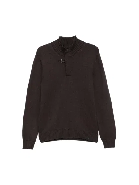 Sweter Fay wełniany brązowy