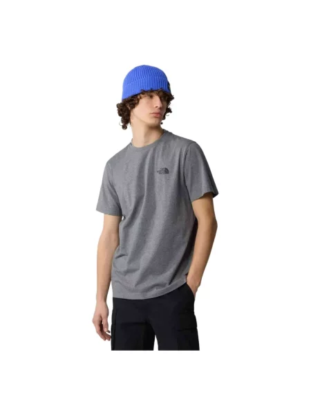 Ciemnoszara koszulka z krótkim rękawem The North Face Simple Dome S szara