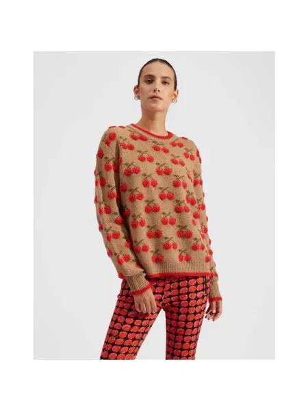 Sweter La Doublej brązowy