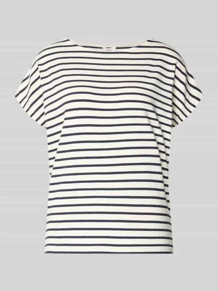 Oversized t-shirt z mieszanki S.oliver Red Label biała