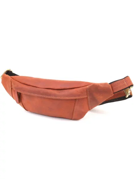 Кожаная поясная сумка Shvigel коричневая