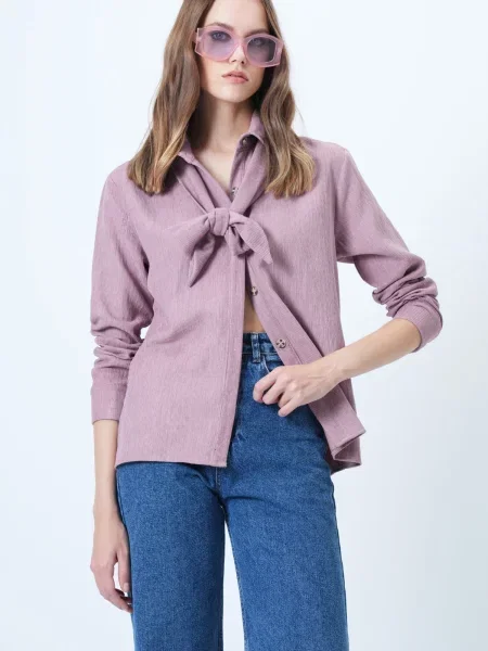 Trend Alaçatı Stili Bluza staro roza