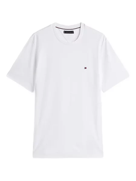 Tricou Tommy Hilfiger cu autograf alb