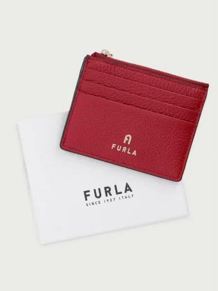 Bőr pénztárca Furla piros