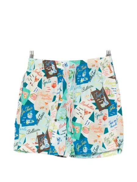 Slip de baie Mc2 Saint Barth cu imagine cu cordon verde
