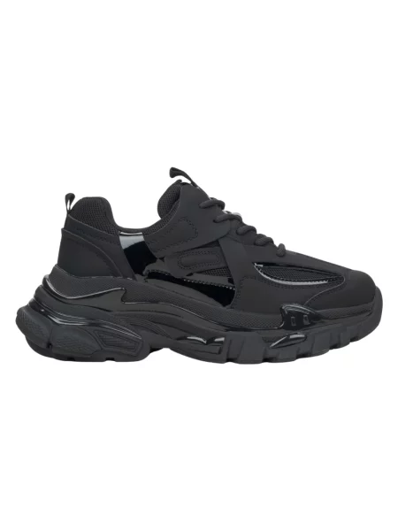 Sneakersy Estro skórzane na platformie czarne