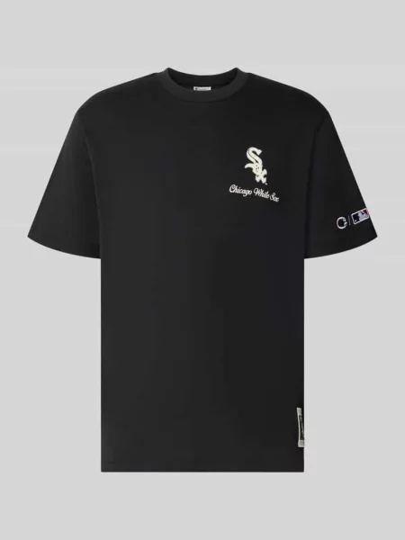 T-shirt o kroju relaxed fit z czystej bawełny Champion czarna