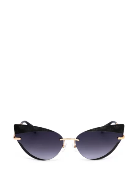 Ochelari de soare Adidas cu imprimeu geometric cu autograf alb