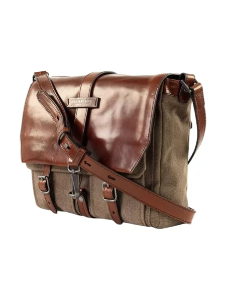 Torebka crossbody The Bridge skórzana biznesowa brązowa
