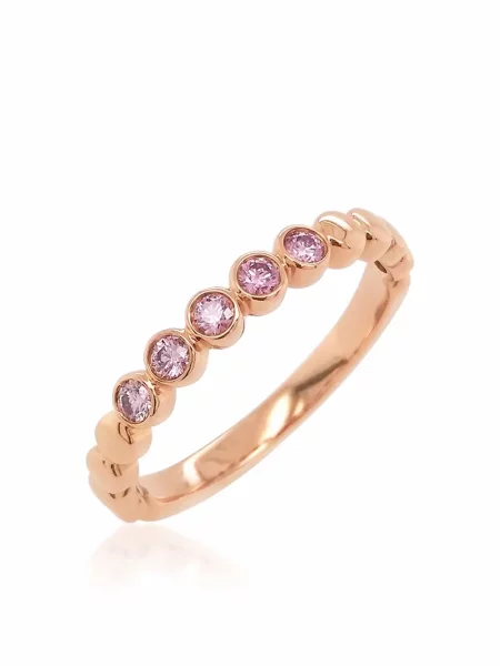 Růžové zlato diamant prsten Hyt Jewelry s argylovým vzorem růžový