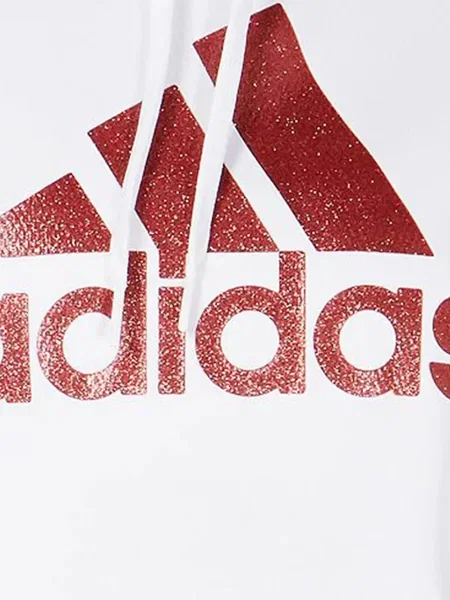 Legginsy Adidas do biegania z nadrukiem z dekoltem w serek czerwone