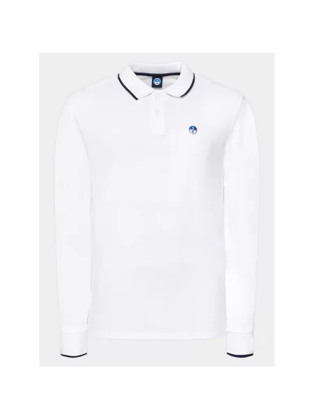 Polo majica North Sails z dolgimi rokavi bela