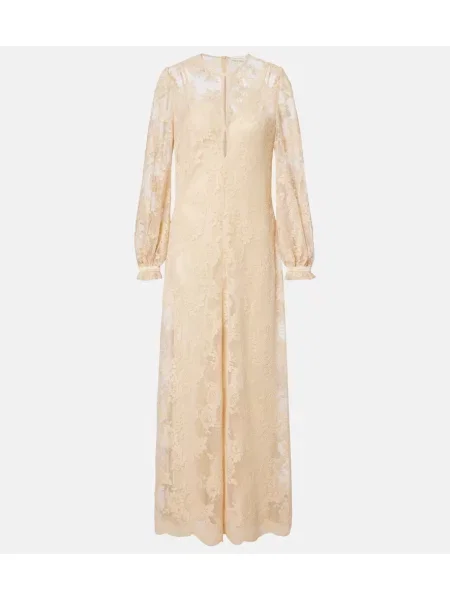 Maxi rochie maxi Zimmermann din dantelă de costum alb