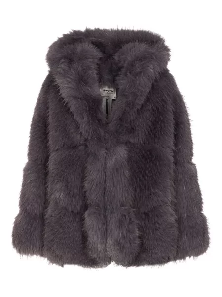 Futro S.w.o.r.d. z kapturem szare