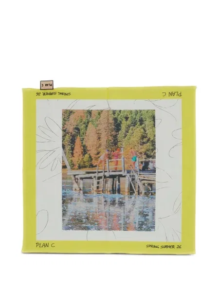 Fular Plan C cu imagine alb