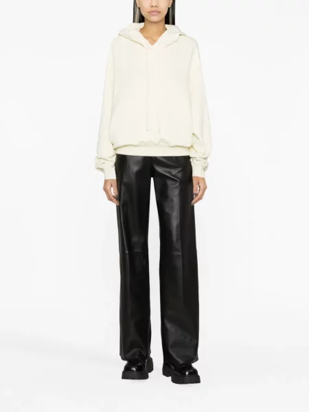 Hanorac cu glugă Off-white cu imagine alb