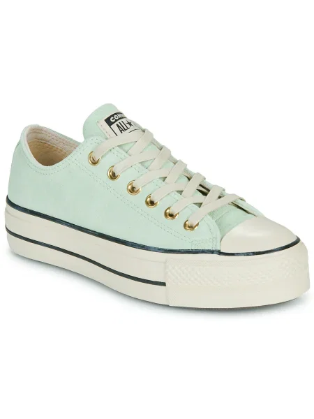 Semišové tenisky Converse Chuck Taylor All Star na platforme zelená