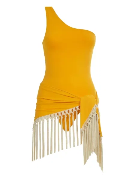 Costum de baie Taller Marmo cu un umăr gol galben