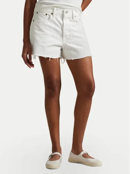 Polo Ralph Lauren Pantaloni scurți de blugi Straight Fit alb