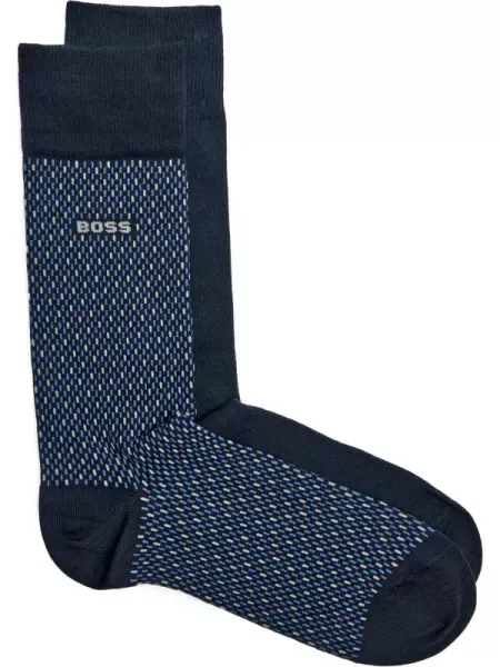 BOSS BLACK Șosete 2P RS Minipattern CC negru