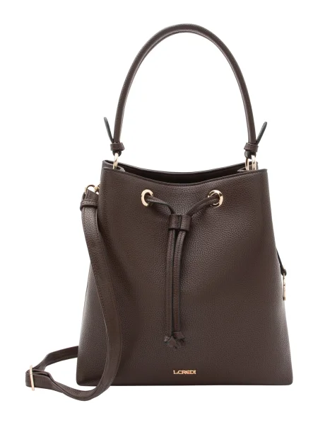 L.CREDI Geantă tip sac Ebony închis maro