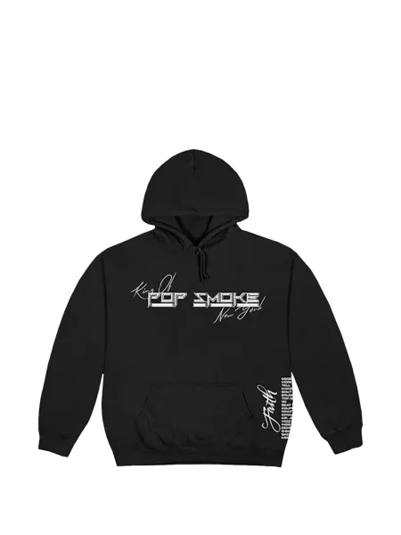Hanorac cu glugă Vlone cu imagine cu cordon negru