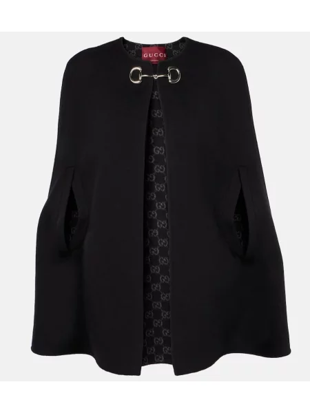 Volnena jakna Gucci črna