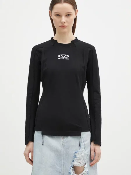 Tricou mânecă lungă Vetements negru