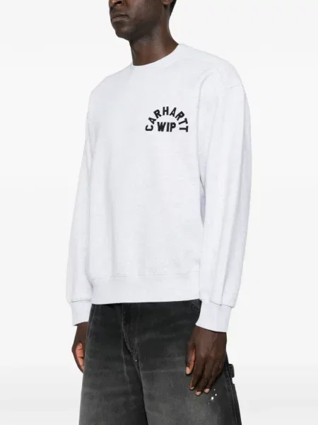 Hanorac Carhartt Wip cu autograf gri