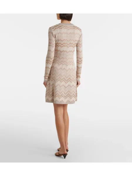 Rochie Missoni tricotate bej