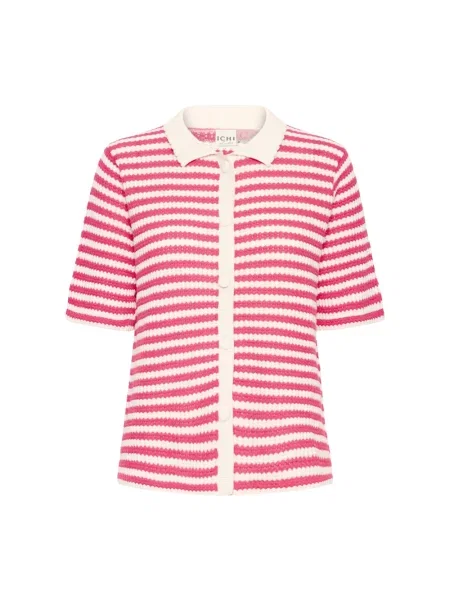 Dzianinowa koszula Ichi z dekoltem w serek beżowa