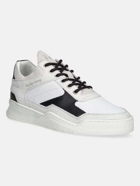 Kožené tenisky Filling Pieces Low Top Ghost Paneled biela