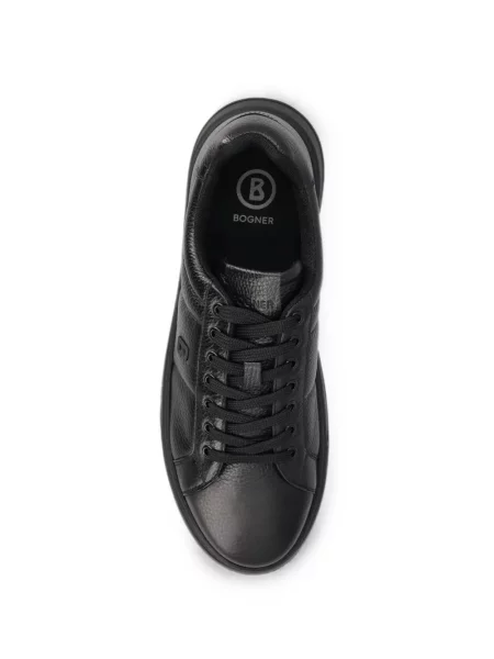 Δερμάτινα sneakers Bogner με αυτόγραφο μαύρο
