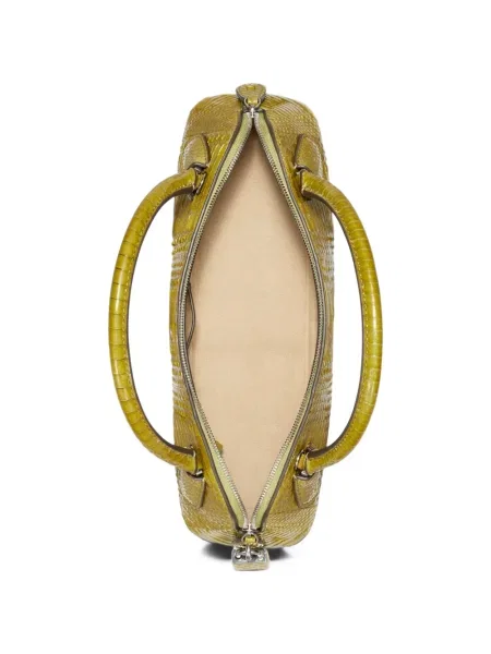 Top Tory Burch cu model piele de șarpe verde