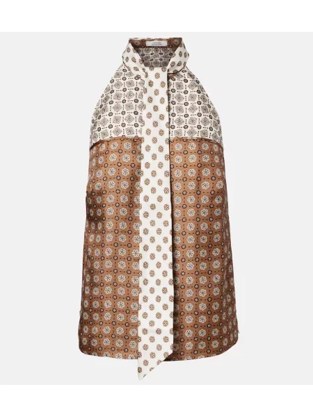 Top Dorothee Schumacher de mătase maro