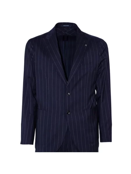 Vuneni prugasti odgovarati odijelo Tagliatore plava