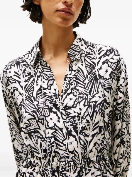 Rochie mini Tommy Hilfiger cu model floral cu imagine alb