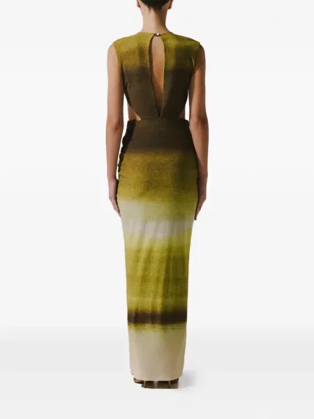 Rochie maxi Baobab cu volane verde