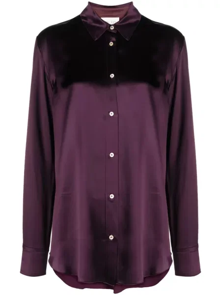 Cămașă Forte_forte din satin lungă violet