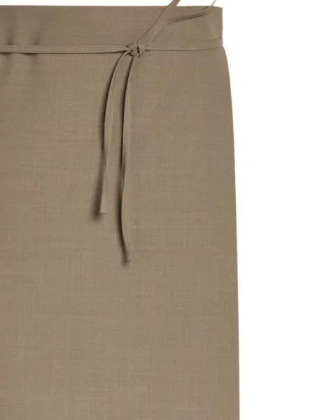 Midi szoknya Calvin Klein Collection nyakkendővel barna