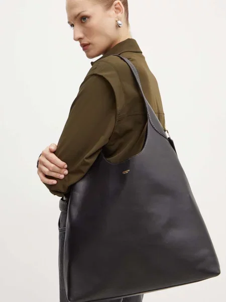 Torebka skórzana Coach skórzana elegancka czarna