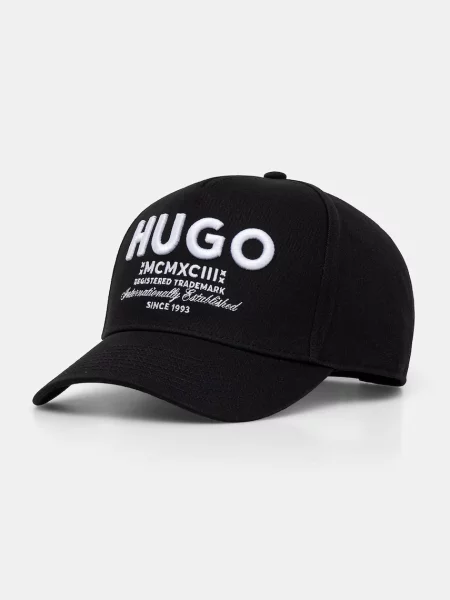 HUGO Blue kšiltovka Merk-Cap černá