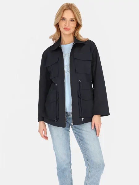 Kurtka przejściowa Perso ze sznurkiem czarna