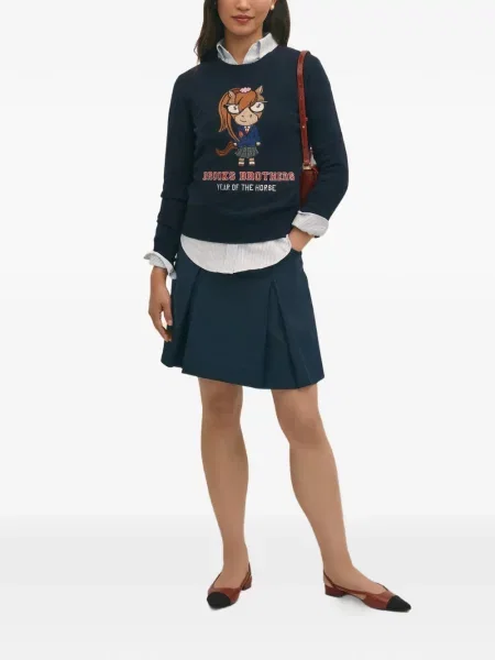 Vlněný svetr Brooks Brothers modrý