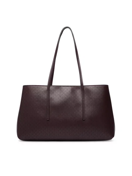Calvin Klein Τσάντα Emblem Aop Medium Work Tote Μπορντό μπλε