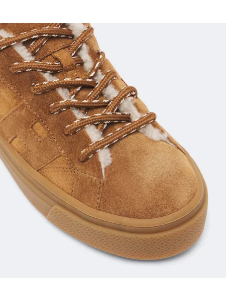 Sneakerși Hogan din piele de căprioară maro