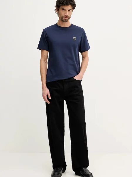 Однотонная футболка Hackett London синяя