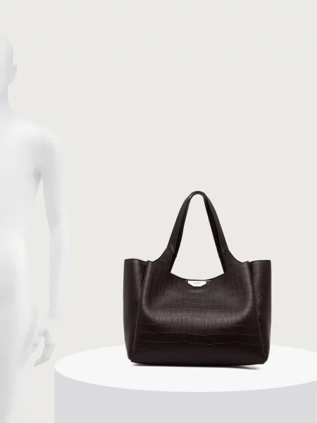 Кожаная сумка шоппер Dkny