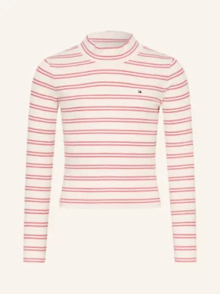 Tommy Hilfiger Tričko S Dlouhým Rukávem S Třpytivou Přízí krémová růžová